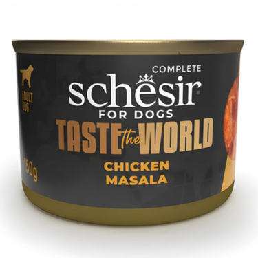 Schesir Taste The World Dog Wholefood - Chicken Masala 150g (Min Order- 8 Cans)
